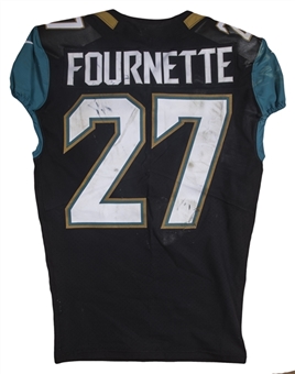 2017 Leonard Fournette Game Used Jacksonville Jaguars Home Jersey Photo Matched To 11/12/2017 (NFL-PSA/DNA & Resolution Photomatching)